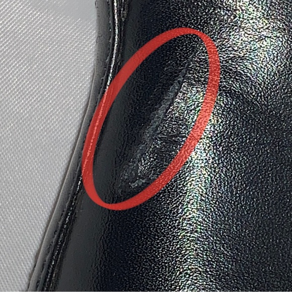 CELINE size 37.5 black/brown color block 2tone CALFSKIN platform wedge BOOTIES - Picture 14 of 16